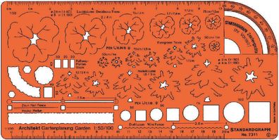 Standardgraph Schablone für Architekt-Gartenplanung