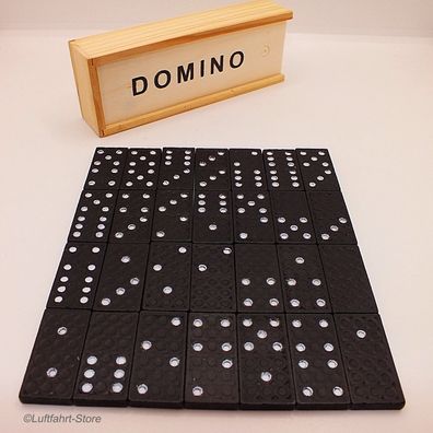 Klassisches Domino-Set mit 28 Spielsteinen in einer Holzbox Art.-Nr. 11107