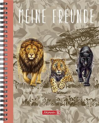 Brunnen 1062091221 Freundebuch Safari World, 165 × 200 cm, 80 Seiten, braun