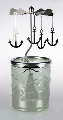 Kerzenfarm Teelichthalter Schiff Glaskarussell Boot