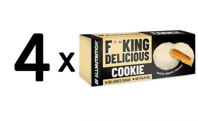 4 x Fitking Delicious Cookie, White Creamy Peanut - 128g