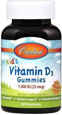 Kid's Vitamin D3 Gummies, 1000 IU - 60 gummies