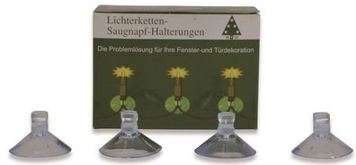 Riffelmacher 14393 Weihnachtsschmuck Saugnäpfe für Lichterketten - 20 Stück, klar