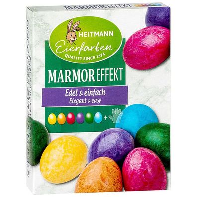 Heitmann 1017216 Ostereierfarbe Marmor Effekt - 6 Farben sortiert