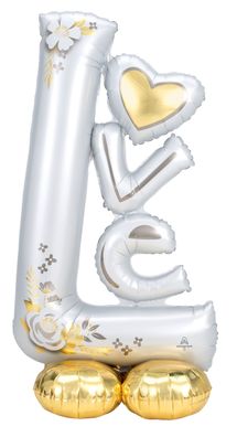 amscan® 4246511 Folienballon Hochzeit Love - 73 x 147 cm