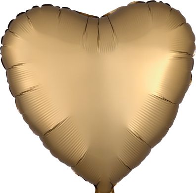 amscan® 9914102 Folienballon Herz gold - Ø 43 cm