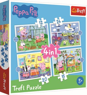 Trefl 34359 Puzzle 4 in 1 Peppa Pig - 12, 15, 20, 24 Teile