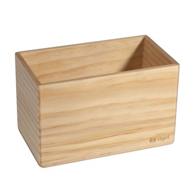 SIGEL BA401 Holz-Aufbewahrungsbox - 13 x 8 cm, beige, magnetisch