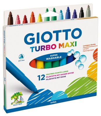 GIOTTO F076400 Faserschreiber Turbo Glitter - 10 Farben sortiert
