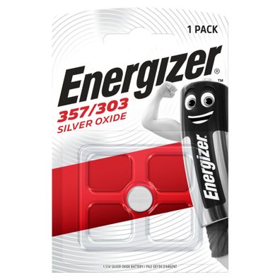 Energizer E300784002 Knopfzellen-Batterie Silberoxid V357/303 1,55V - 1 Stück