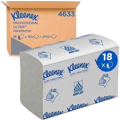 Kleenex® 4633 Falthandtuch - Zickzack, weiß, 24,1x19,1 cm, 2700 Tücher
