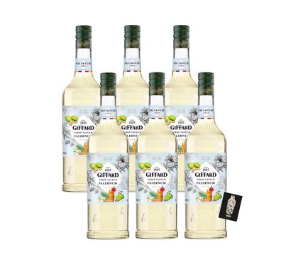 Giffard 6er-Set Falernum Sirup Sirop Saveur Falernum Syrup 6x1L