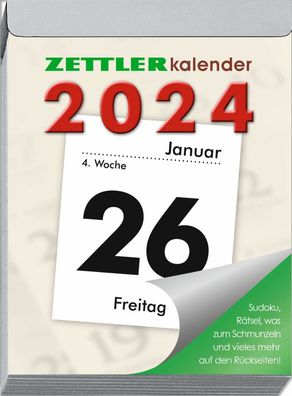 Zettler 602293 Tagesblock Nr. 5 - 1 Tag /1 Seite, 8 x 11 cm