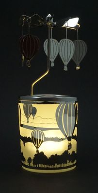 Windlicht Karussell Heißluftballon Glas Votivglas Leuchtglas Ballon Teelichthalter