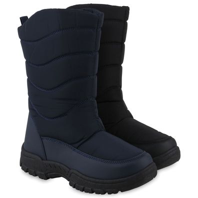 VAN HILL Damen Warm Gefütterte Winter Boots Stiefeletten Gesteppte Schuhe 840072