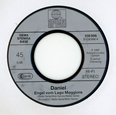 7" Daniel - Engel vom Lago Maggiore ( Ohne Cover )