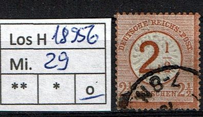 Los H18956: Deutsches Reich Mi. 29, gest.