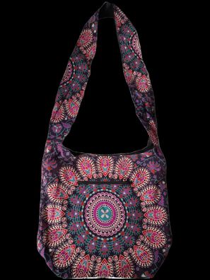 Große Handtasche/ Schulter Tasche im Bohemian Style, Boho Lila