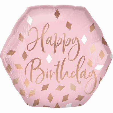 amscan® 4211501 Folienballon Happy Birthday - 58 x 55 cm