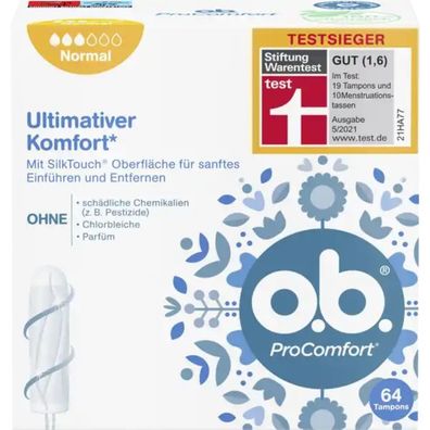 o.b.® 10002194 Tampons ProComfort Normal 64 Stück