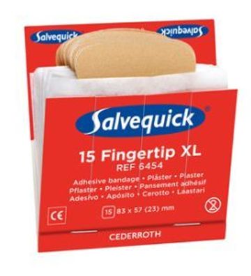 Salvequick® 6454 Fingerkuppen-Pflaster XL - 6x 15 Stück, elastisch