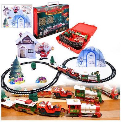 Eisenbahn Zug Weihnachtszug Set mit Licht + Sound um Baumdekoration S R6T8*