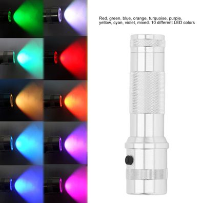 RGB-Farbwechsel-Taschenlampe 10 Farben In 1 LED-Taschenlampe IPX4 Wasserdicht