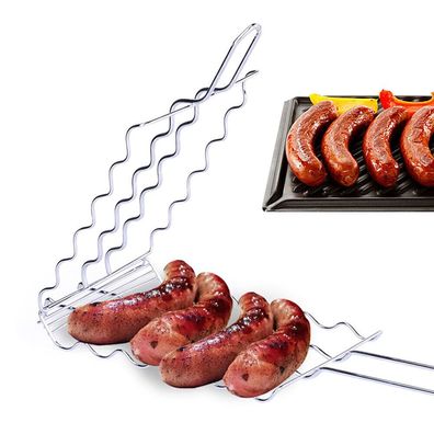 Hot Dog Halter Grillspieß Wurstspieß Knueppelkuchen Lagerfeuer Barbecue Tools
