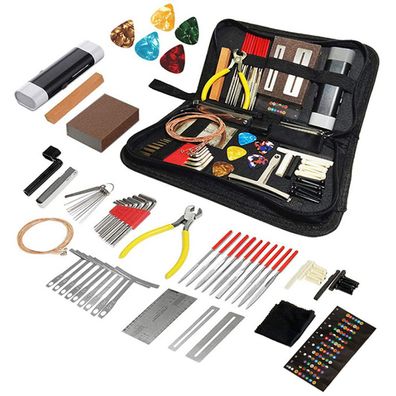 72 Stueck Gitarre Werkzeug Set Gitarre Reparatur Tool Kit zum Wartung und Pflege