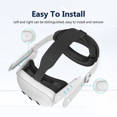 Adjustable Head Strap Enhanced Support VR Headset Elite Strap for Meta Quest 3