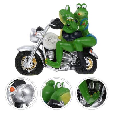 Frosch Motorrad Miniatur-Tierfigur Schreibtisch Mini-Frösche