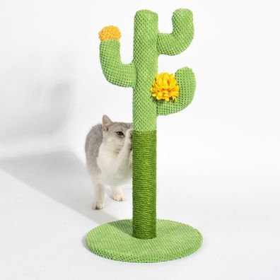 Kratzbaum fur Katzen, gruen, Kaktusform, Kratzbaum, interaktives Spielzeug