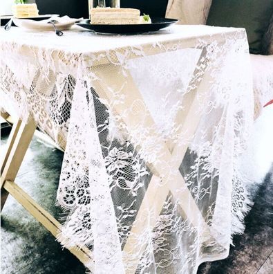 Weiß Vintage Spitze Tischläufer Tischband Mitteldecke Deckchen Hochzeit Deko