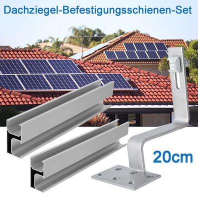 Solarmodul Halterung Ziegeldach Montageschiene Befestigungsschiene Dachhaken