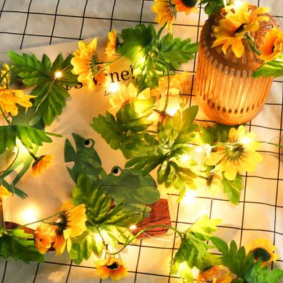 LED Solar Lichterkette Wasserdich Efeu Beleuchtung Garten Außen Dekor