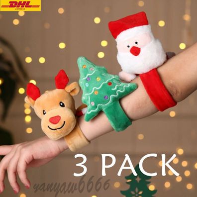 3 Pack Weihnachten Deer Schnapparmband Klatscharmband Armband â€?Kinder Geschenk