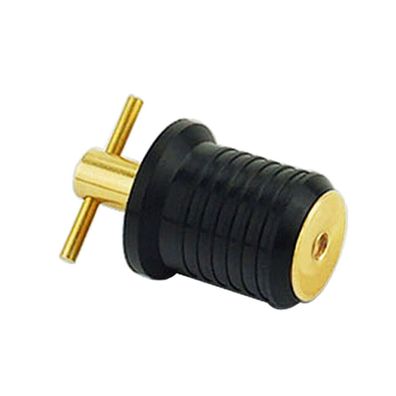 2 Pieces - 1 Inch Rubber Brass T-Handle Twist Boat Drain Plugs Live well Plugs