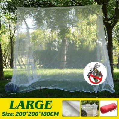 Tragbare große Camping Moskitonetz Indoor Outdoor Insektennetz Zelt Lagerung DE