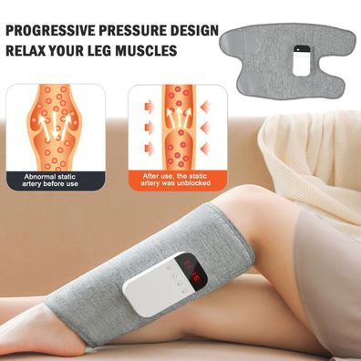 Leg Calf Massager Air Compression Blood Circulation Thigh Wraps Heated Massager