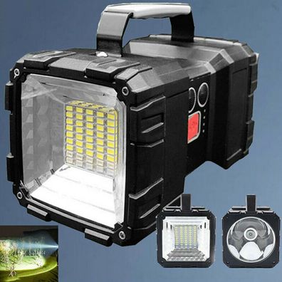 LED Super Bright Searchlight Spotlight Wiederaufladbare Taschenlampe Tragbar DE