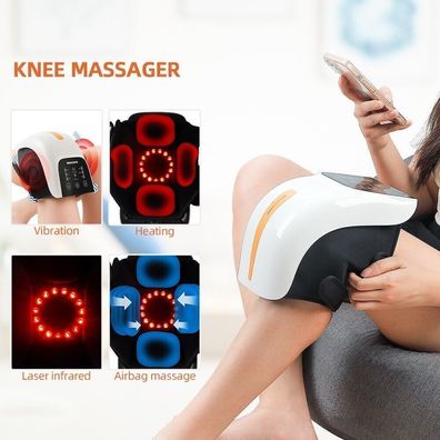 Electric Knee Massager Infrared Deep Heat Vibration for Knee Joint Pain Relief