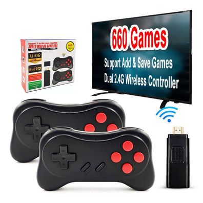 660 Spiele Spiel Stick TV Videospielkonsole HD Spiel Box 2.4G Controller Gamepad