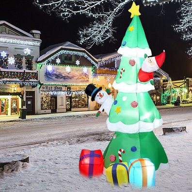 Aufblasbarer Weihnachtsmann 240CM Deko LED beleuchtet IP44 Garten Dekorationen