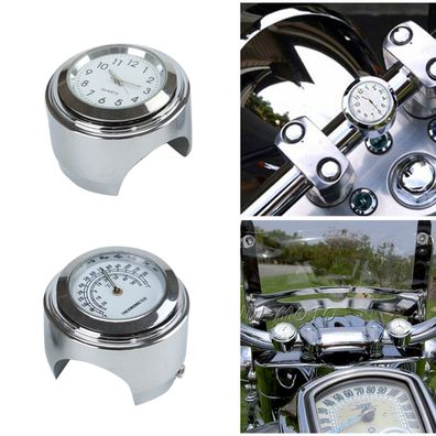 Motorrad Lenkeruhr Thermometer Motorraduhr Uhren Wasserdicht 7/8 1 Gifts