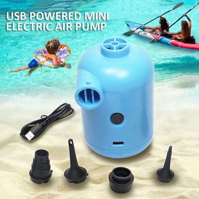 Mini Elektrische Luftpumpe USB Ladekabel fur Schlauchboote Luftbett Matratze kap