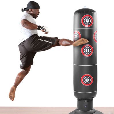160CM Adult Free-Standing Inflatable Punching Bag Stand Speed Boxing Training CN