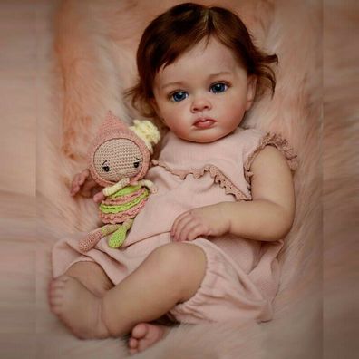 Baby Dolls 23'' Weiches Silikon Vinyl Realistische Kleinkind Mädchen Puppe