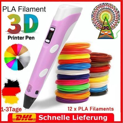 3D Druckstift ï¼?3D Stift, Mit 12 Farben 120ft PLA Filament, Geschenk fur Kinder