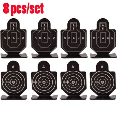 8* Metall Pistole Trainieren Silhouette Schießen Ziel Bogenschießen Zielscheibe