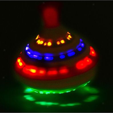 Presse Spinning Top Light Up Blinkende Musik Sound Rotierendes Spielzeug